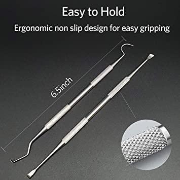 Langsum Professional Dental Tools, Stainless Steel Teeth Cleaning Tools for  Dentist, Personal Using, Pets, Dental Hygiene Kit with Dental Scaler Pick