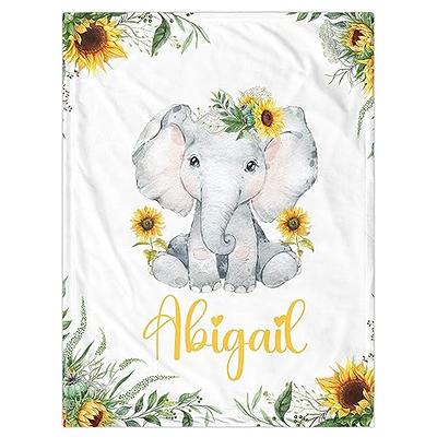 Custom Name Baby Blanket, Elephant Baby Blanket Girl, Elephant Gifts For  Women - Blankets baby blanket blanket blanket_multi_image – Amor Custom  Gifts