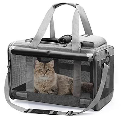 Large Cat Carrier For 2 Cats Small Medium Dogs, Soft Pet Carrier For  Traveling With Warm Blanket Foldable Bowl And Washable Pad