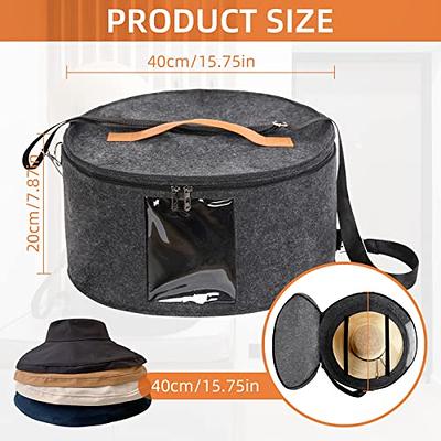 Ohiyoo Hat Box Hat Storage Box 16'' x 8'' Travel Hat Box Hat Boxes