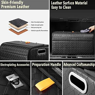 Car Trunk Organizer - Collapsible, Multi-Compartment Truck Accessories for Women and Men - Black