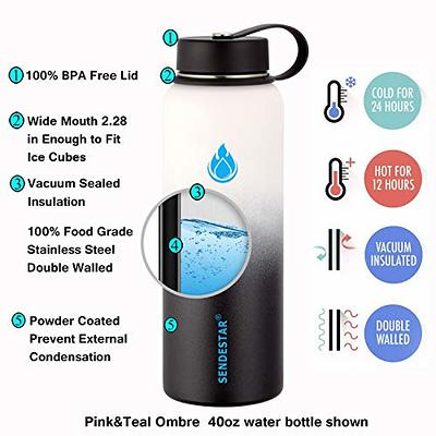 SENDESTAR 64 oz Water Bottle Double Wall Vacuum Insulated Leak