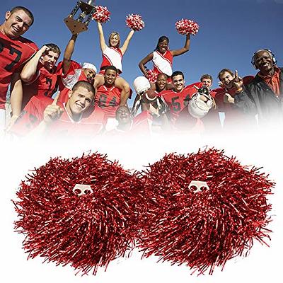 hatisan 12 Pack Cheerleading Pom Poms, Cheerleader Pompoms Metallic Foil Pom  Poms for Sports Team Spirit Cheering Party Dance Useful Accessories (Red) -  Yahoo Shopping