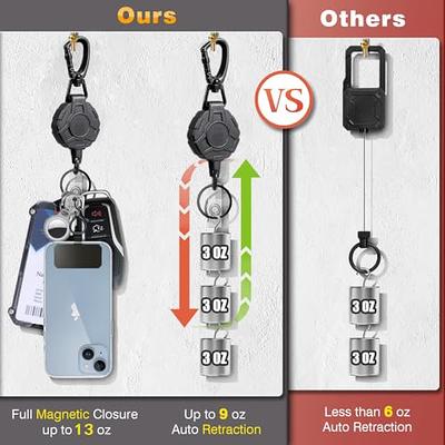 Badge Holder Retractable Clip Heavy Duty Carabiner Badge Reel