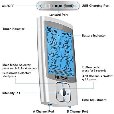 TENKER 24 Modes Dual Channel EMS TENS Unit Muscle Stimulator