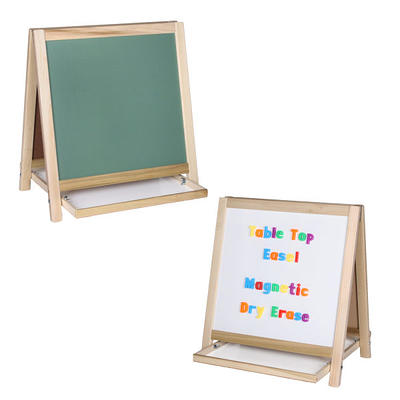 Quartet Reversible Easel - Black Chalkboard, 4' x 6', Hardwood