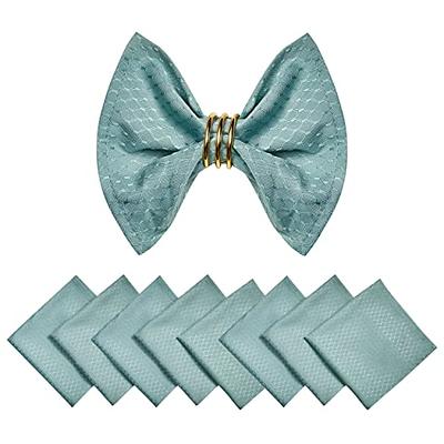 Homejoy Cloth Napkins Set of 8 – Square 17x17 Inch Jacquard Fabric  Polyester Washable Reusable Cloth Napkins for Kitchen Dinner Dining  Restaurants Wedding Party Banquet Table (Turquoise) - Yahoo Shopping