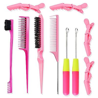 10 Pieces Hair Styling Comb Set Teasing Hair Brush Triple Teasing Comb Rat  Tail Combs Edge