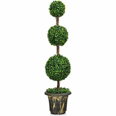 4.5' Bamboo Artificial Tree in White Tower Planter, Color: Green - JCPenney