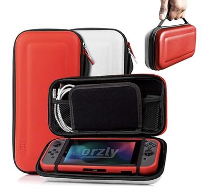 Orzly Carry Case Compatible with Nintendo Switch and New Switch OLED  Console - Black Protective Hard Portable Travel Carry Case Shell Pouch with