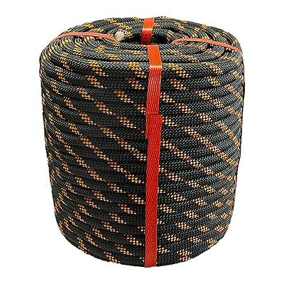2 Pack 1/4 Inch x 100 Ft Braided Nylon Rope for Knot Tying Practice,  Camping, Boats, Trailer Tie Down, Pinata