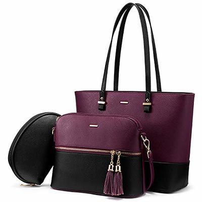 Amazon.com: AlwaySky Women Shoulder Bag 6 PCS Top-Handle Handbag Tote Purse  Wallet Key Case Set (Black) : Clothing, Shoes & Jewelry