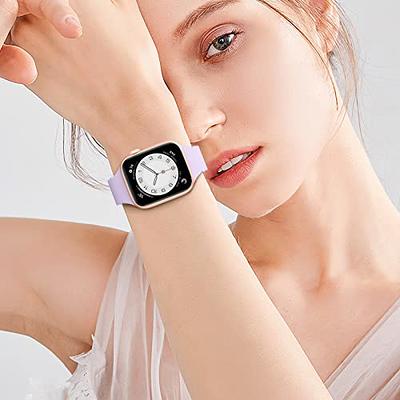 Silicone Band for Apple Watch 7/6/SE/5/4/3/2/1 38mm 40mm 42 mm 44mm 41MM  45MM Women Narrow Thin Sport Band for iwatch cat paw