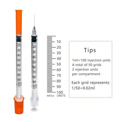 1ml Syringe with Needle, Individually Sterile Packaged (1ml-30G-8mm-20pcs)  - Yahoo Shopping