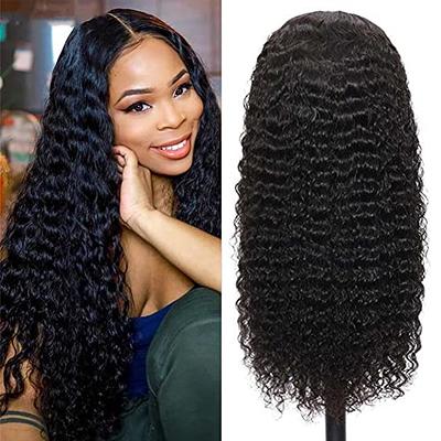 glnuat Wear and Go Glueless Wig for Black Women Human Hair Deep Wave Wigs  Lace Front