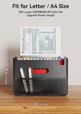 Expanding File Folder Organizer,Accordian File Organizer,Accordion Document  Organizer,Expandable Filing Folder with 13 Pocket &Tab,Letter