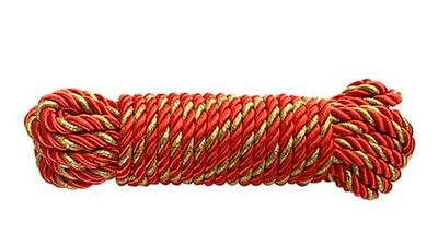 Soft Silk Rope Solid Braided Twisted Ropes,10m Durable and Strong All  Purpose Twine Cord Rope String Thread Cord (Red with Gold Metallic) - Yahoo  Shopping