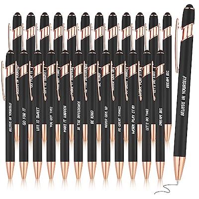 10 Pieces Office Pens Ballpoint Pen Funny Quotes Inspirational Pen with  Stylus Tip Motivational Messages Pen Metal Black Ink Pens Encouraging  Stylus