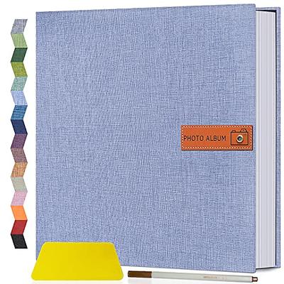 Photo Album Self Adhesive Pages,60 Pages Magnetic Scrapbook Albums with  Sticky