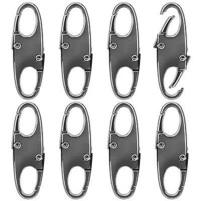 S Carabiner,Black Double Sided S biner Keychain 6 Pieces Stainless Zipper  Clips Anti Theft for Keys Backpacks (S-Small) - Yahoo Shopping