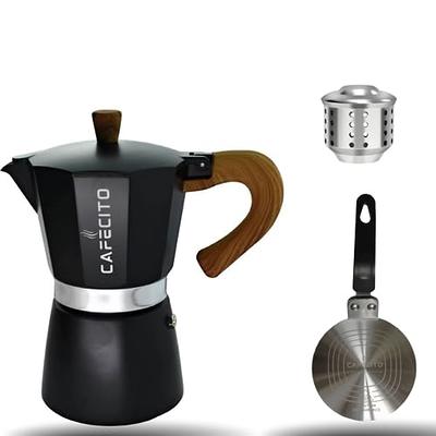 Brentwood TS 118BK Electric Moka Pot Espresso Machine 6 Servings