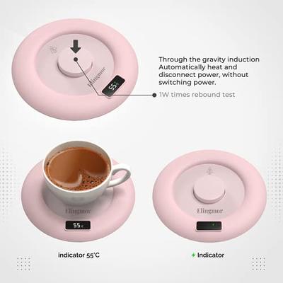 Elingmor Coffee Mug Warmer for Desk with Auto Shut Off,Smart Cup Warmer  Suitable for Cups with Small Size Including Concave Bottoms,USB Electric  Warmer for Coffee,Hot Cocoa,Tea,Water and Milk (Pink) - Yahoo Shopping