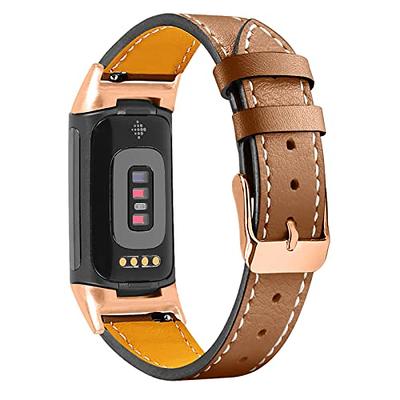 idiom Konsekvent amplifikation Mtozon Leather Bands Compatible with Fitbit Charge 5, Replacement Genuine  Leather Straps for Women Men, Brown - Yahoo Shopping