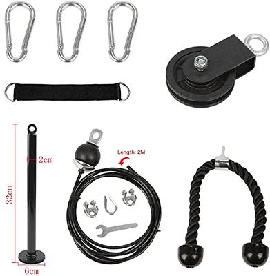  Weight Cable Pulley System Gym, SERTT Upgraded Cable Pulley  Attachments For Gym LAT Pull Down, Biceps Curl, Tricep, Arm Workouts