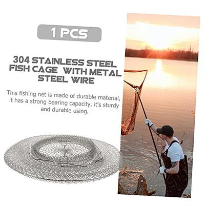 INOOMP Fishing Basket 2 Pcs Fish Basket Bass Metallic Line Stainless Steel  Fish Landing Net - Yahoo Shopping