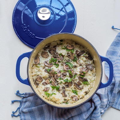 Lodge Cast Iron 6 Quart Enameled Dutch Oven, Indigo 