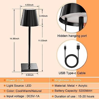 MJ PREMIER Cordless Rechargeable Lamp, Glass Battery Operated Lamp for  Power Outage, Portable Dimmable Brightness Touch Bedside Lamps, USB-C  Accent Lamp for Home Decor Living Room Bedroom(Warm White) - Yahoo Shopping