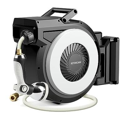 CUNQN 100 ft Hose Hideaway Hose Reel,Retractable Free Standing Hideaway  Hose Reel for 5/8 Hoses with Stay-Up Lid & Crank Handle Outdoor Storage, Gray - Yahoo Shopping