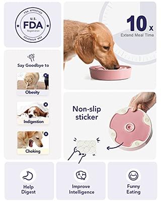 Puzzle Feeder Dog Bowl, Slow Feeder Dog Bowls for Dogs, Dog Bowl Slow  Feeder for Dry, Wet, and Raw Food, Dog Puzzle Dog Food Bowls for Large  Dogs,Pink