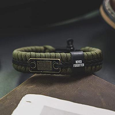 Camo Paracord Bronze Flag Bracelet- Helps Pair Veterans With A Compani -  The Hero Company