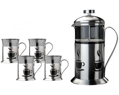 YMMIND French Press Coffee Maker 304 Stainless Steel Coffee Press,with 4  Filters System, Heat Resistant Thickness Borosilicate French Press Glass,  BPA-Free Brewed Tea Pot Coffee Plunger - Yahoo Shopping