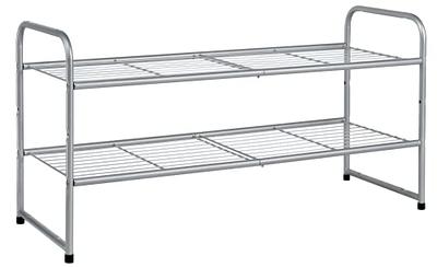 GEORIS Stackable 2-Tier Shoe Rack, Space-Saving Shoe Shelf Organizer for  Closet, Entryway, Hallway, Silver - Yahoo Shopping