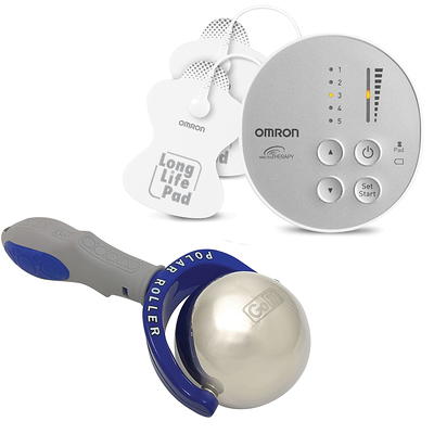 Omron PM500 Max Power Relief TENS Device & PMLLPAD-L ElectroTHERAPY TENS  Long-Life Pads 