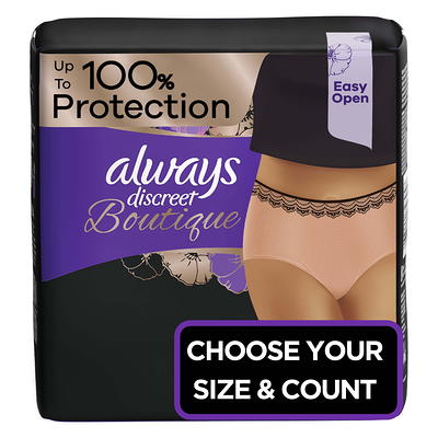 Depend Silhouette Adult Incontinence Underwear for Women, XL, Black, Pink &  Berry, 10Ct 