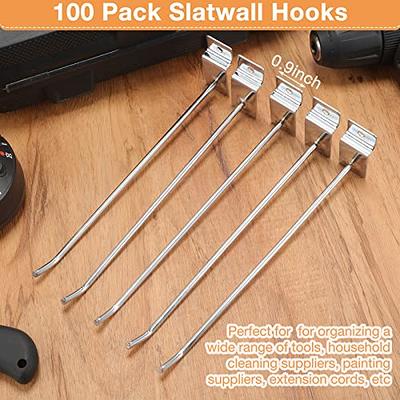 100 Pieces Heavy Duty Slatwall Panel Hooks Hanging Slatwall Accessories  Metal Slat Wall Hanging Hooks Silver Slat Wall Hanger Commercial Grade  Slatwall Pegs for Garage Shop Retail Display (7.87 Inch) - Yahoo Shopping