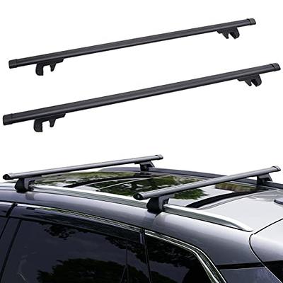 AUXMART Universal Roof Rack Cross Bars for Vehicles Without Side Rails, 48  Adjustable Aluminum Cargo Carrier, 150LBS Capacity