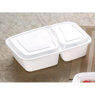 Yanco DP-2236WT 2 Compartment Disposable Container w/ Lid - Plastic, White,  36 Ounce Plastic Takeout Container - Yahoo Shopping