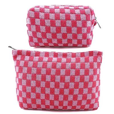  6 Pcs Preppy Makeup Bag Bulk Checkered Cosmetic Bag Pink Makeup  Pouch Personalize Travel Toiletry Bag Organizer Cute DIY Makeup Brushes  Storage Bag for Women : Beauty & Personal Care