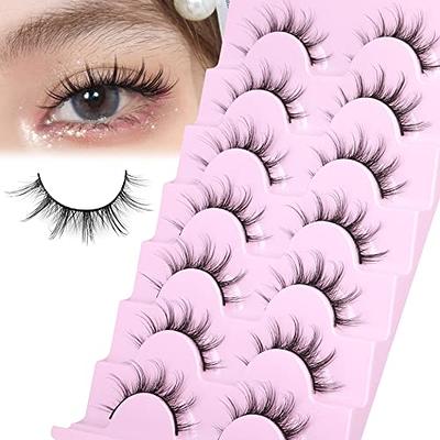 Manga Lashes Natural Look Wispy Anime False Eyelashes Mink Fluffy Eye Lashes  Pack Spiky Asian Japanese Korean Cosplay Fake Eyelashes 12 mm Curly Manhua  Lash Strips Look Like Individual Cluster - Yahoo Shopping