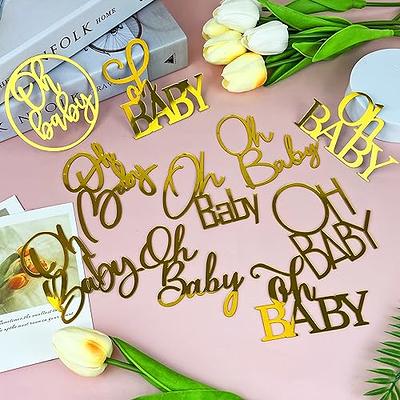 Oh Baby Foil Cake Topper, Gold