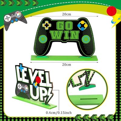 Geetery 6 Pcs Video Game Party Centerpieces Wood Level up Birthday  Decorations Gaming Desk Decor Pixelated Game on Table Sign for Adults  Birthday Party Game Gaming Theme Fans Supplies (Green) - Yahoo Shopping