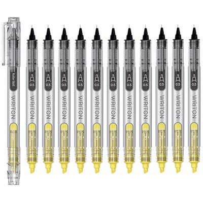 Writon Liquid Ink Rollerball Pen and Highlighter Combo, 0.5mm Extra Fine  Precision Needle Point, Black Ink, 12 Pack - Yahoo Shopping