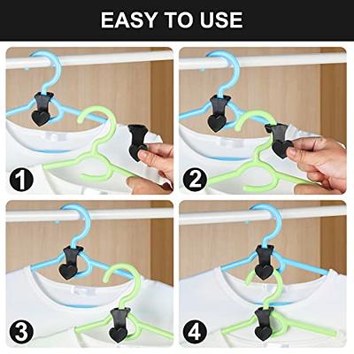 slmt clothes hanger connector hooks 50pcs tiger shaped space saving hanger  extender hooks for plastic hangers