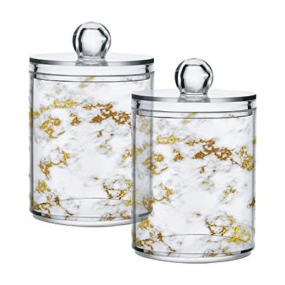 Glass Jars Bathroom Storage Organizer Cute Qtip Dispenser Holder