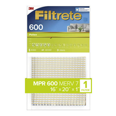 Filtrete 16-in W x 25-in L x 1-in 11 MERV 1085 MPR Allergen Defense Extra  Electrostatic Pleated Air Filter (2-Pack) in the Air Filters department at