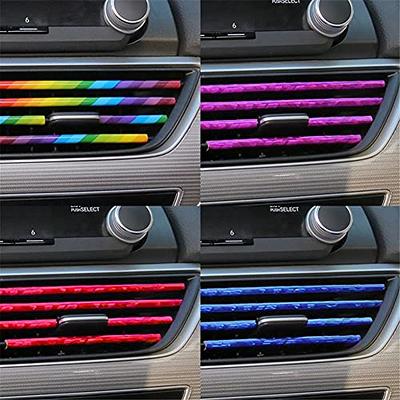 20 Pieces Car Air Conditioner Decoration Strip for Vent Outlet, Car  Interior Vent Accessories, Suitable for Straight Air Outlet Grille Models  Vent